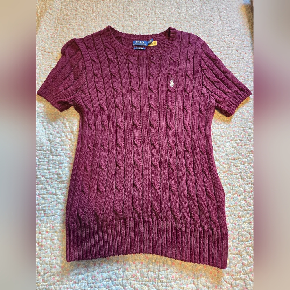 Polo Ralph Lauren Cable Short-Sleeve Sweater